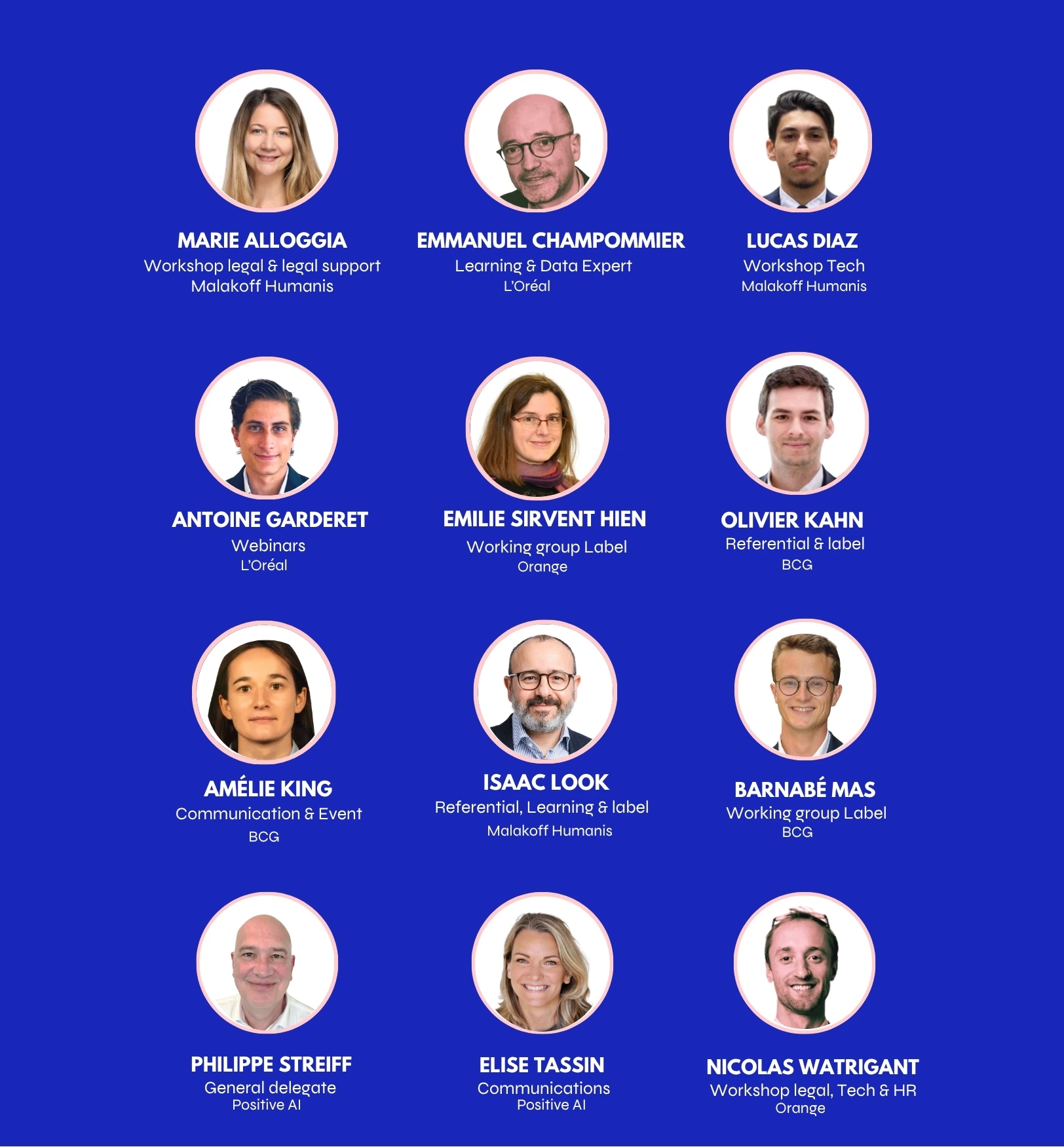 Positive AI key volunteers